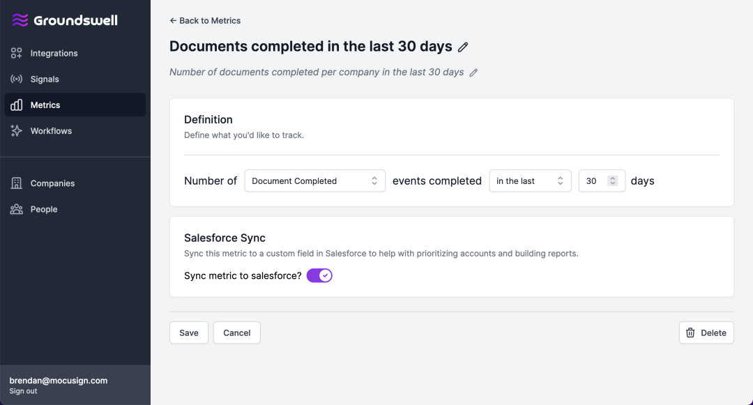 Define metrics to track your customers’ progress over time.