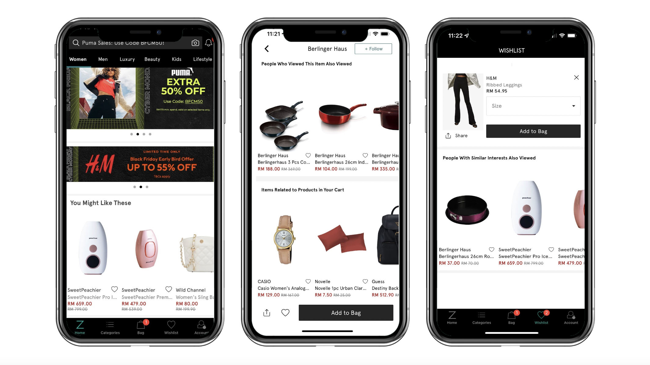 ZALORA app view