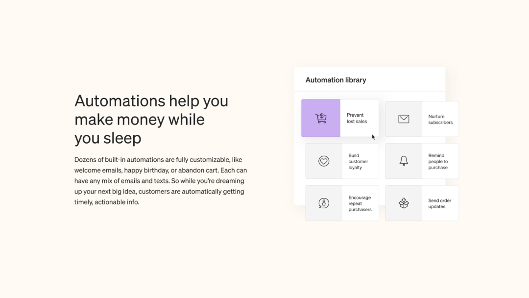 Automations help you make money while you sleep.