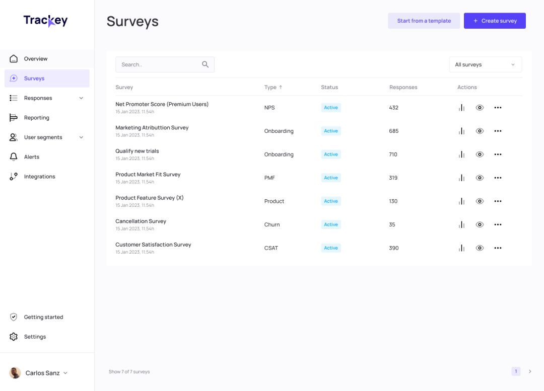 Create surveys for all your use cases.