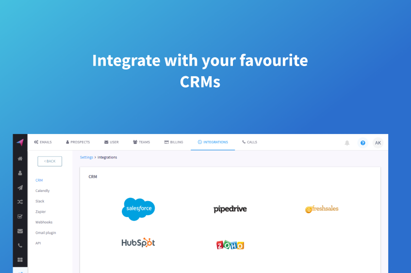 Integrate with your favorite CRM’s