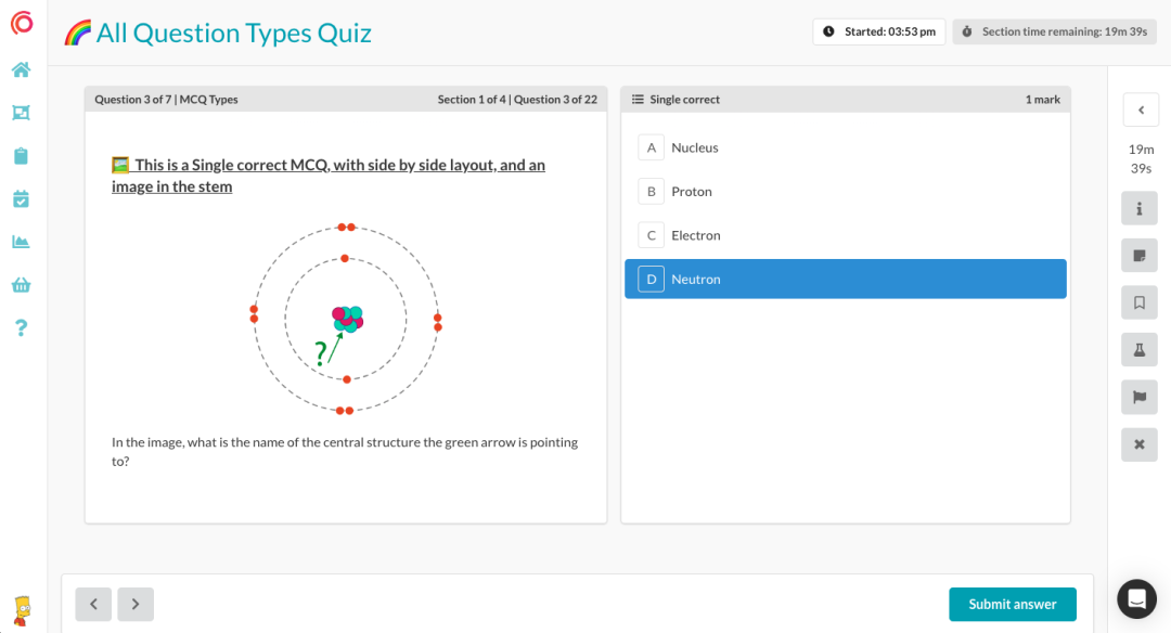 Build rich engaging questions for exams or studying on Synap.
