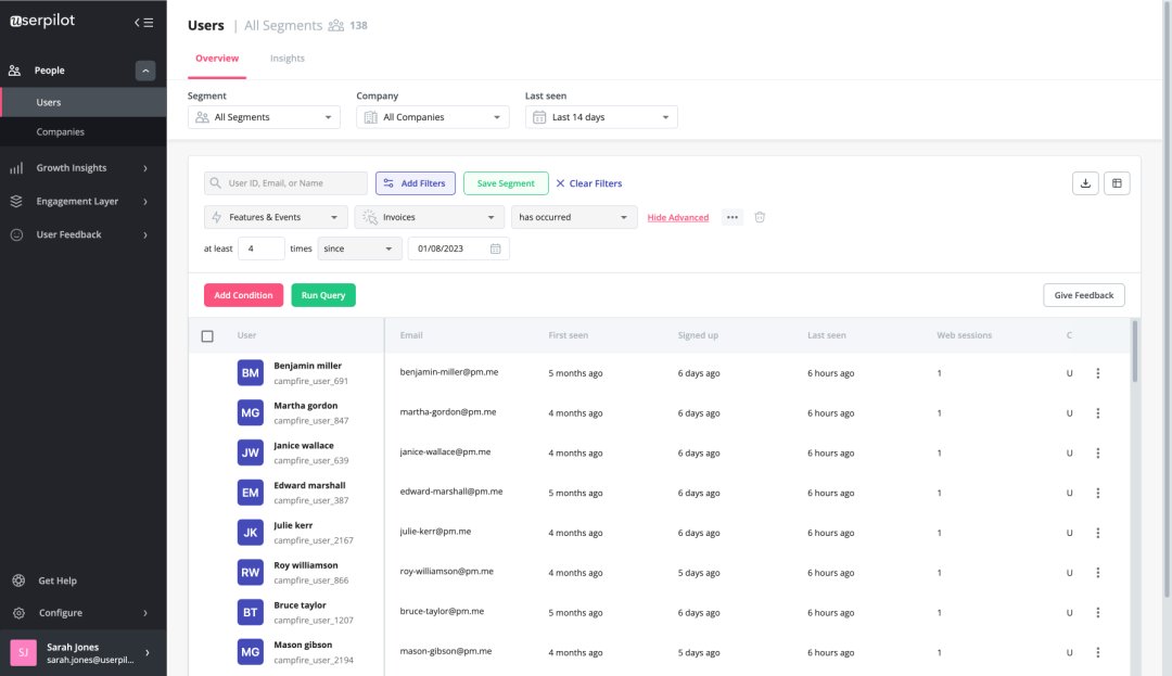 Understand feature usage in different user segments, across the user journey - get actionable product analytics and insights.