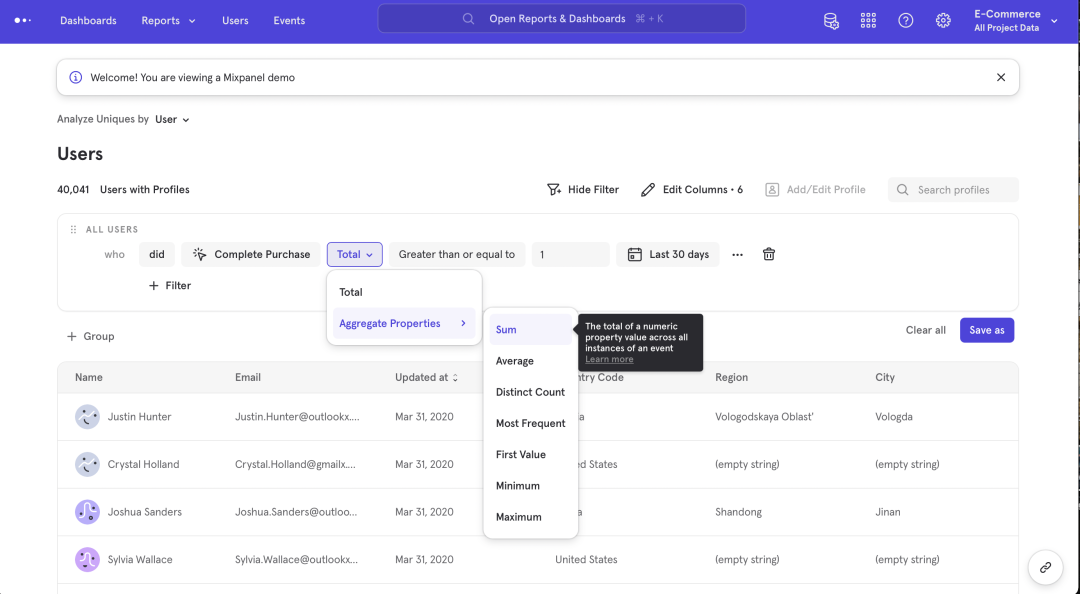 Create cohorts of users based on their activity to compare in analysis, such as “power users” vs “new users”