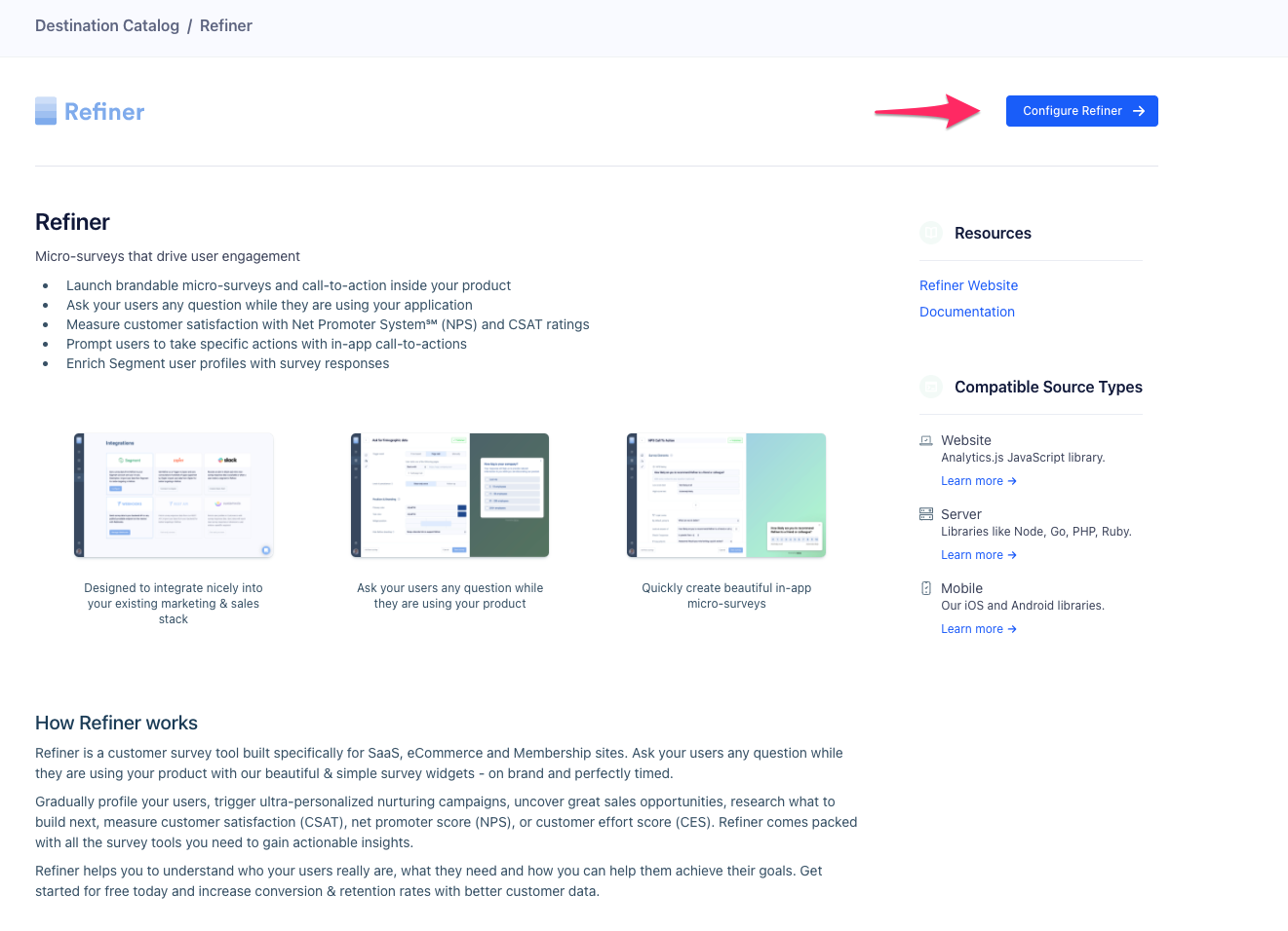 refiner-destination-dashboard