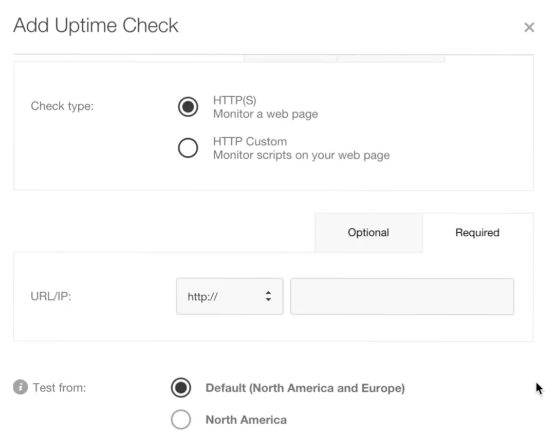 Supports HTTP and custom uptime checks so teams can monitor website uptime from specific locations 