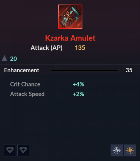 Kzarka Amulet Main-Weapon