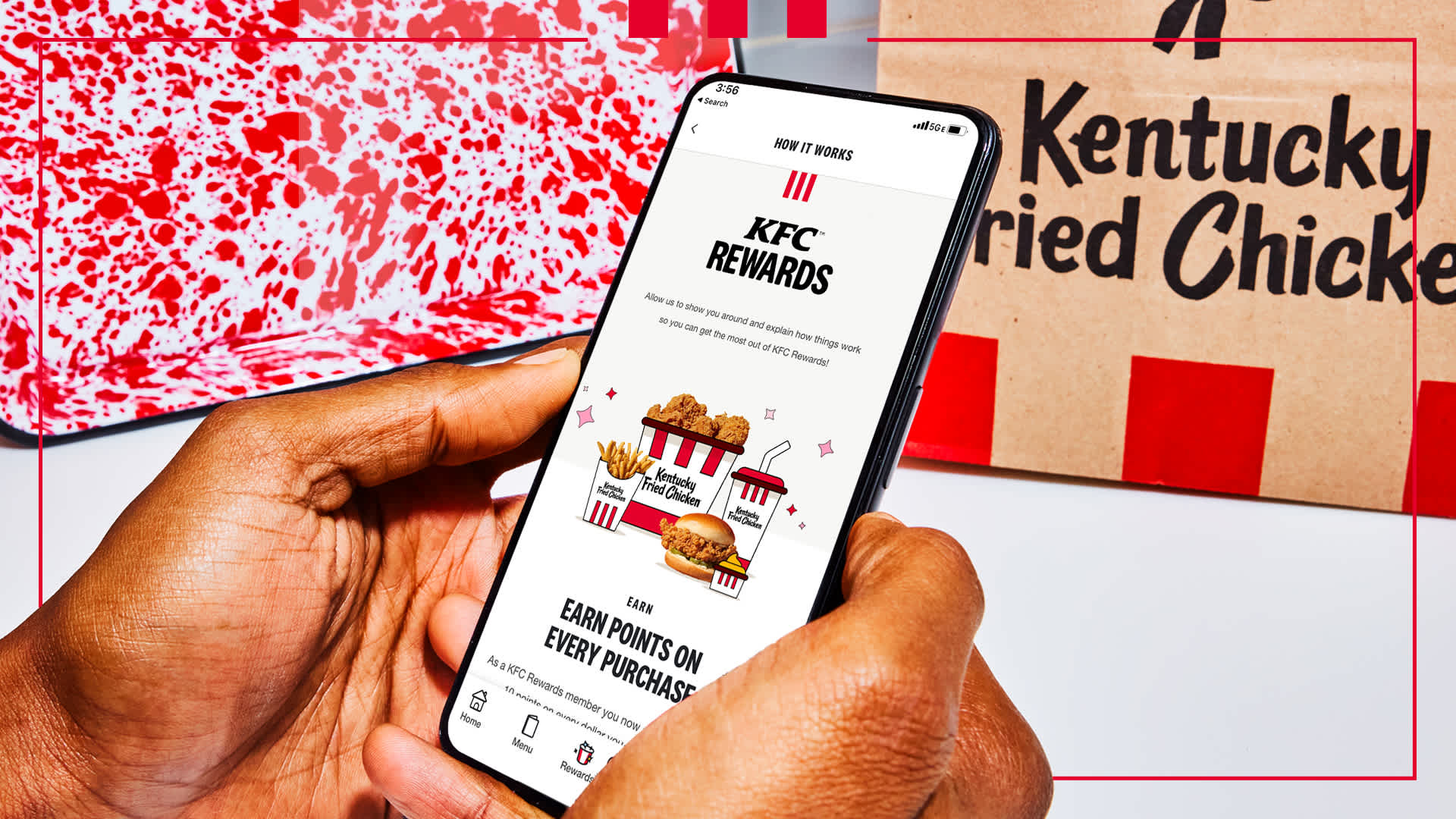 Unlock free fried chicken with new KFC rewards program - order on kfc.com and the KFC App to start earning points