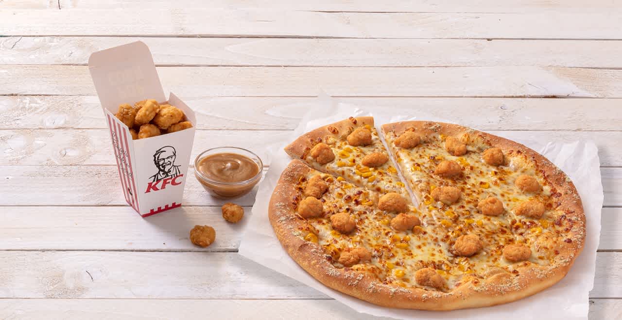 IN GRAVY WE CRUST: PIZZA HUT DELIVERY AND KFC LAUNCH THE POPCORN CHICKEN PIZZA