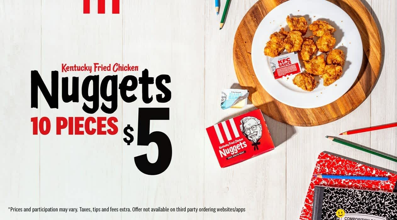 KFC Nuggets 10 for 5 offer PR Image