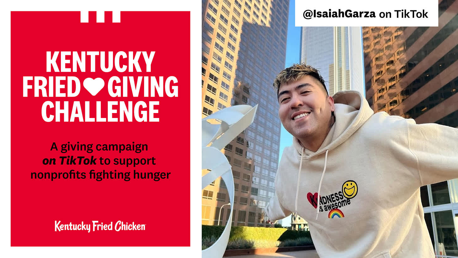 KFC and Isaiah Garza partner to award $500,000 to nonprofits for the -KentuckyFriedGivingChallenge gran program
