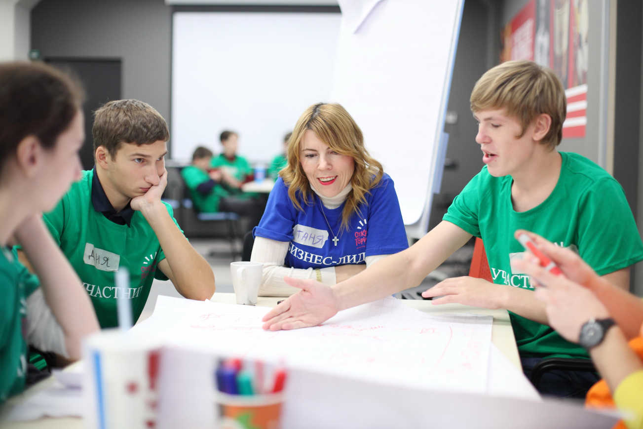 Tatyana Shamanskaya training with orphans