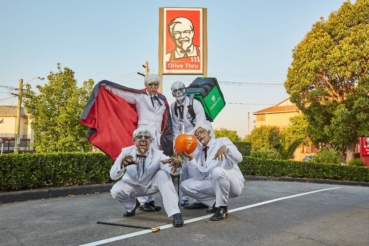 TRICK OR TREAT! KFC CURSED COLONELS GAVE AUSSIES THE FRIGHT OF THEIR LIFE ON HALLOWEEN