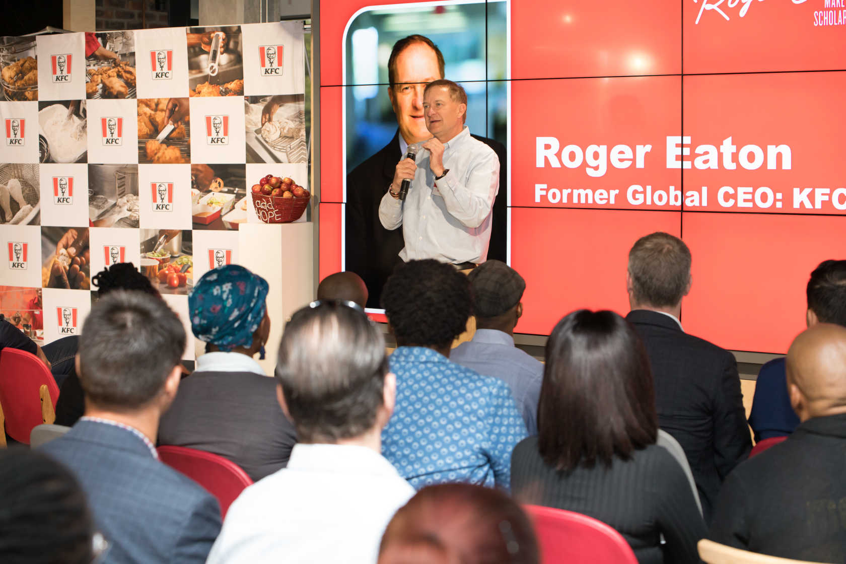 FORMER KFC GLOBAL CEO COMES HOME TO PRESENT THE INAUGURAL ROGER EATON “MAKE A DIFFERENCE” SCHOLARSHIP AWARD  
