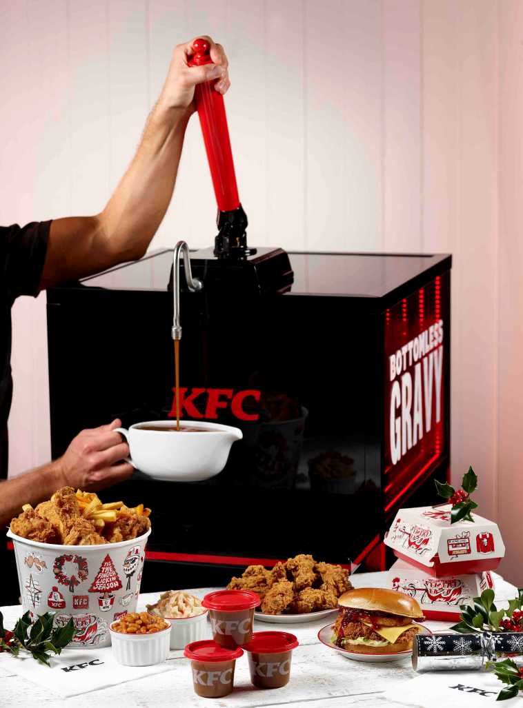 BOTTOMLESS PROSECCO CAN FIZZ OFF, THIS CHRISTMAS IT’S ALL ABOUT THE COLONEL’S BOTTOMLESS GRAVY