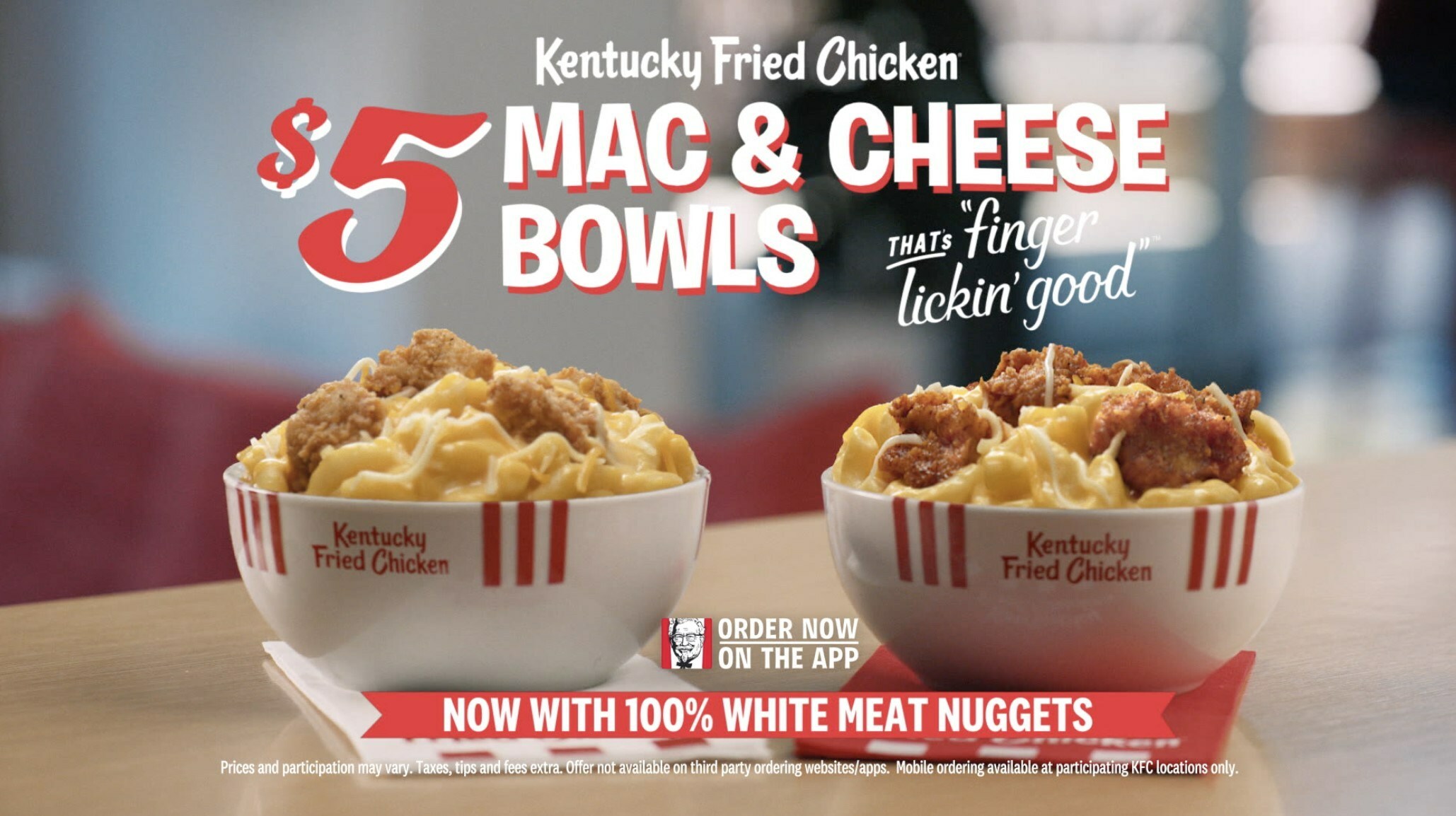 Kentucky Fried Chicken Mac Cheese Bowls