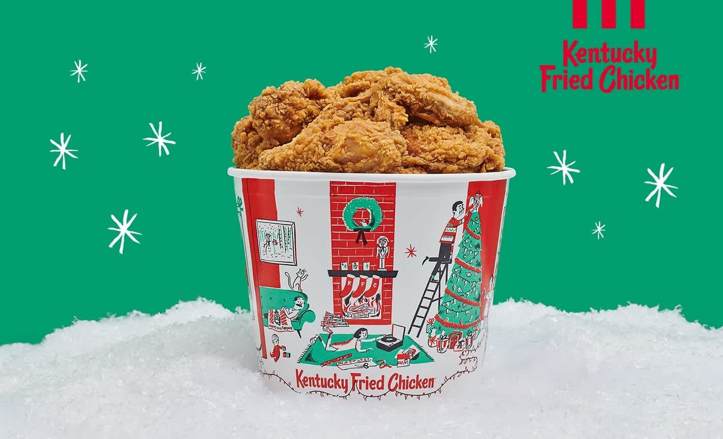 Kfc Kfc Gets In The Holiday Spirit With Limited Edition Holiday Buckets And Fried Chicken Inspired Gift Giveaway