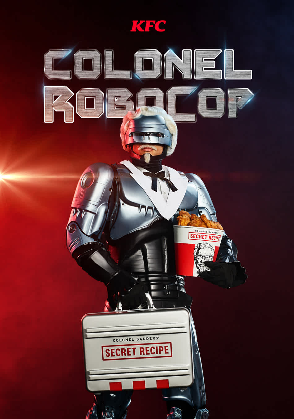 KFC U.S. COMMISSIONS  ROBOCOP AS ITS NEWEST COLONEL-AND GUARDIAN OF ITS COVETED SECRET RECIPE OF 11 HERBS & SPICES