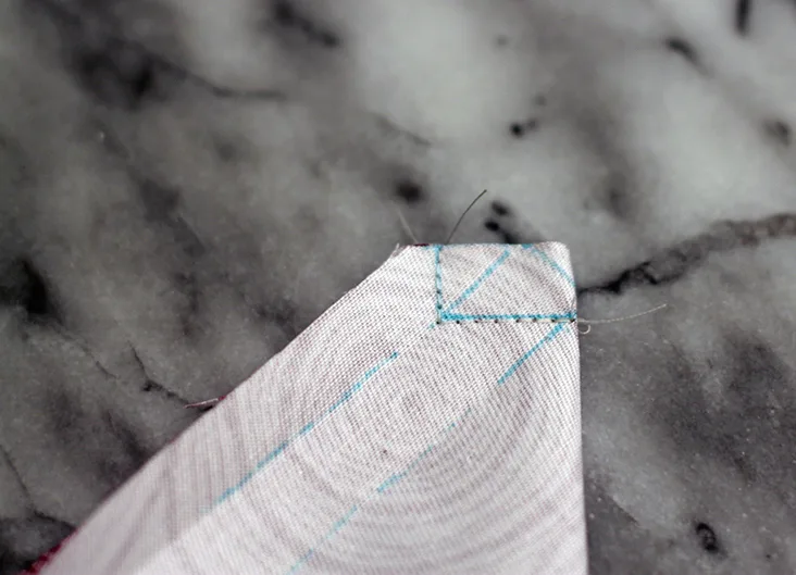 sew your mitered corner