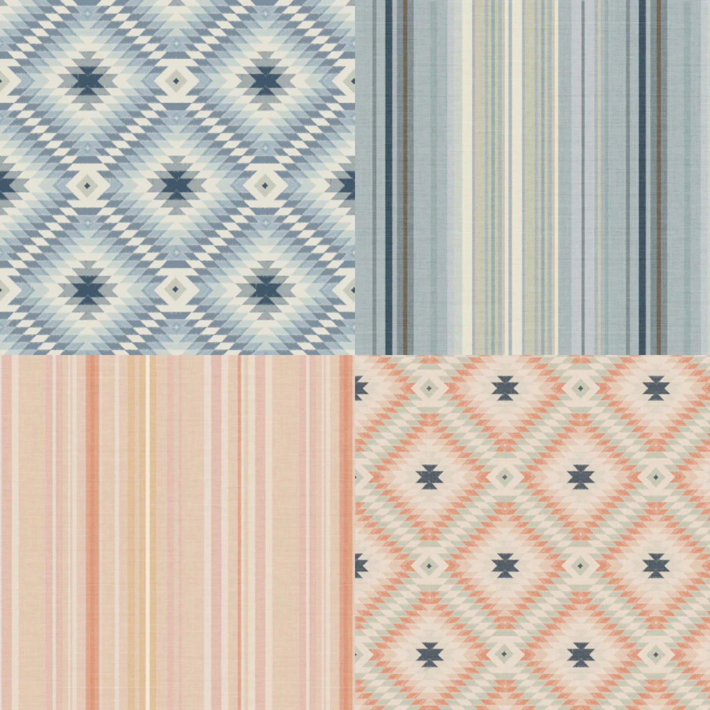 A grid of 4 Western designs from mint_tulips