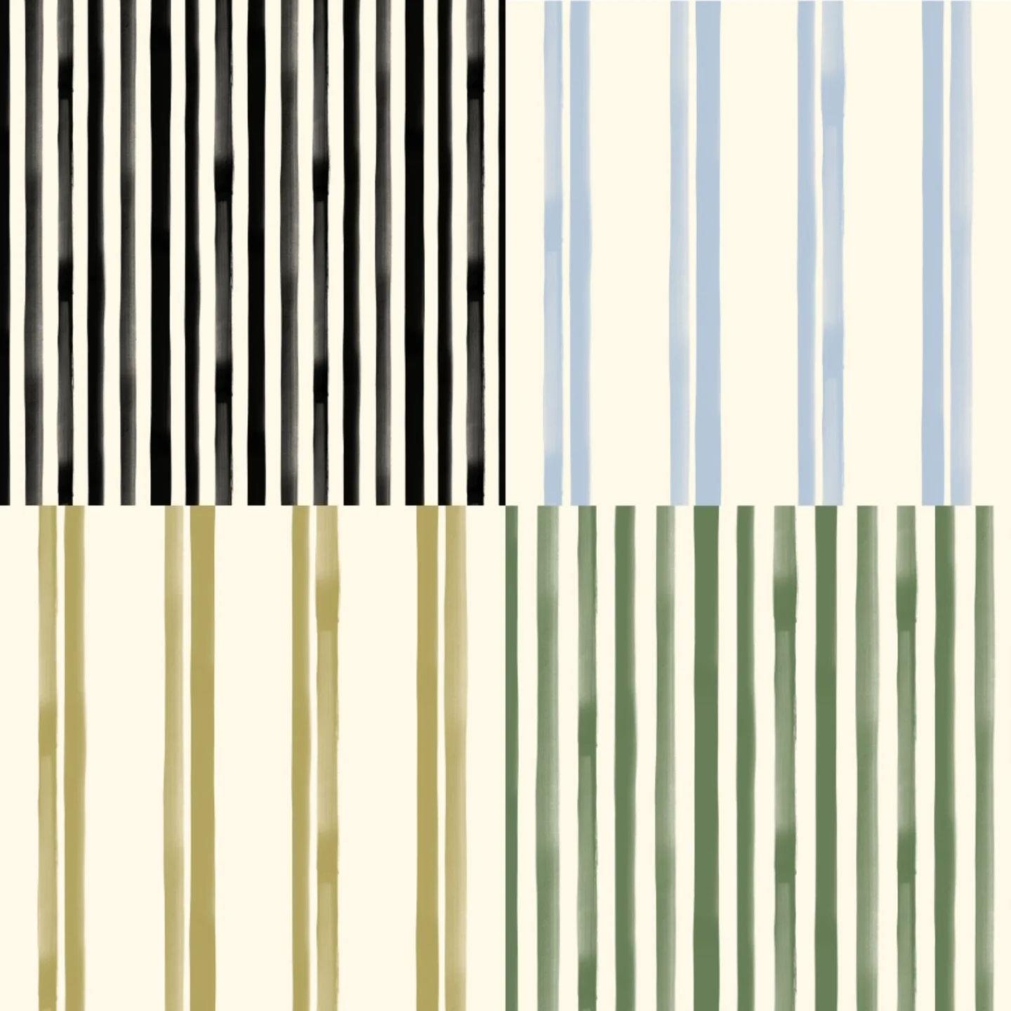 A grid of 4 classic designs by gabrielleneildesign