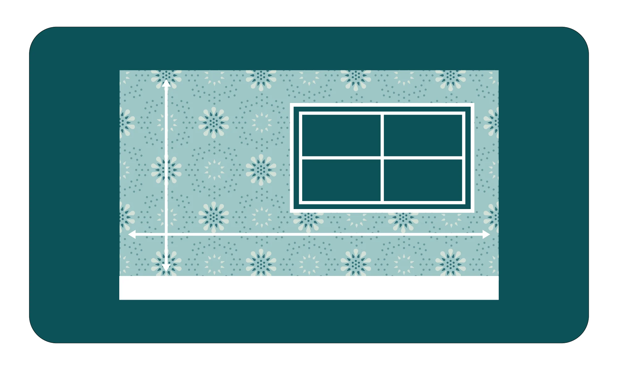 Infographic showing how to measure wallpaper