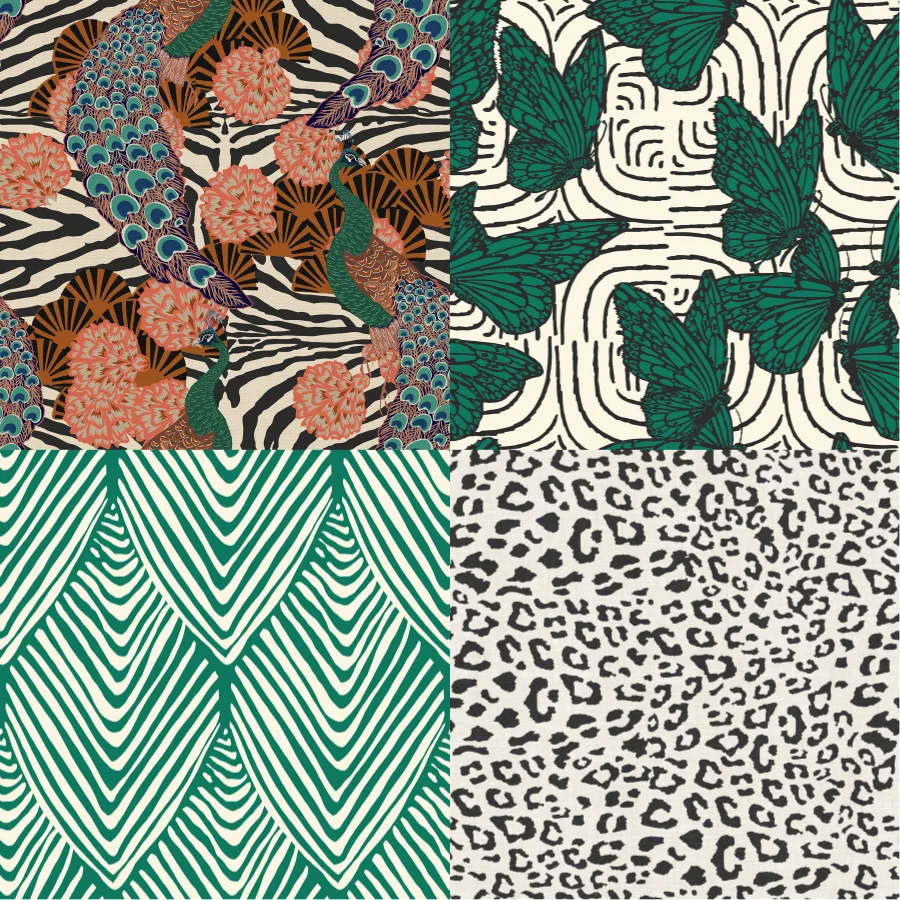 A grid of 4 animal print designs from holli_zollinger