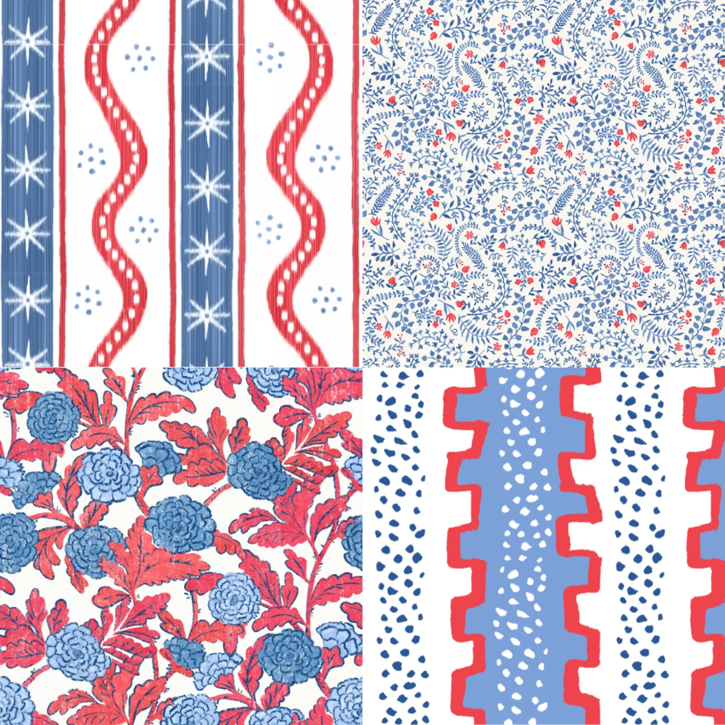 A grid of 4 Americana designs from danika_herrick
