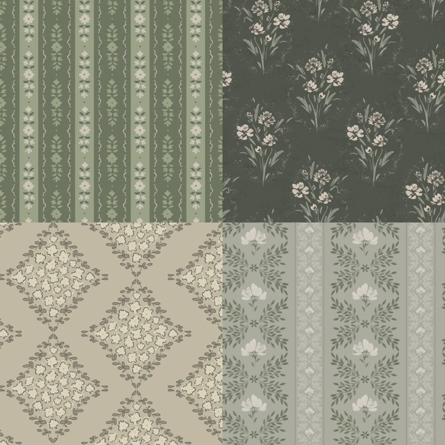 A grid of 4 farmhouse designs from melissajohnsondesign