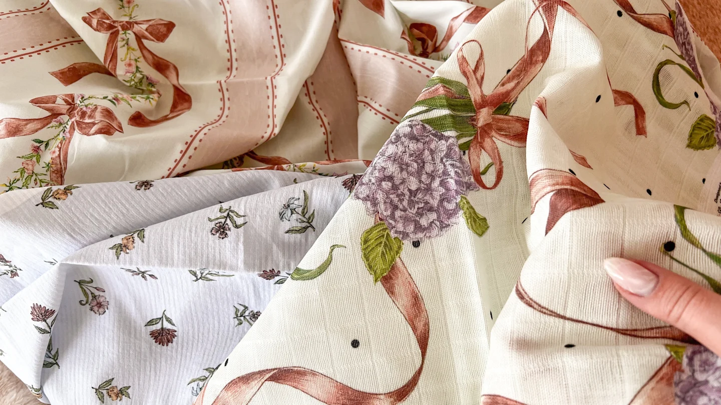 Veronica Tucker's hand-designed fabric created for her Regency day dress.
