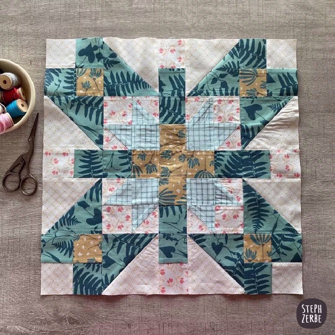 A quilt square made with Cotton Poplin