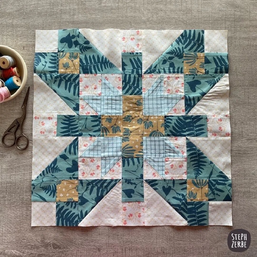 A quilt square made with Cotton Poplin