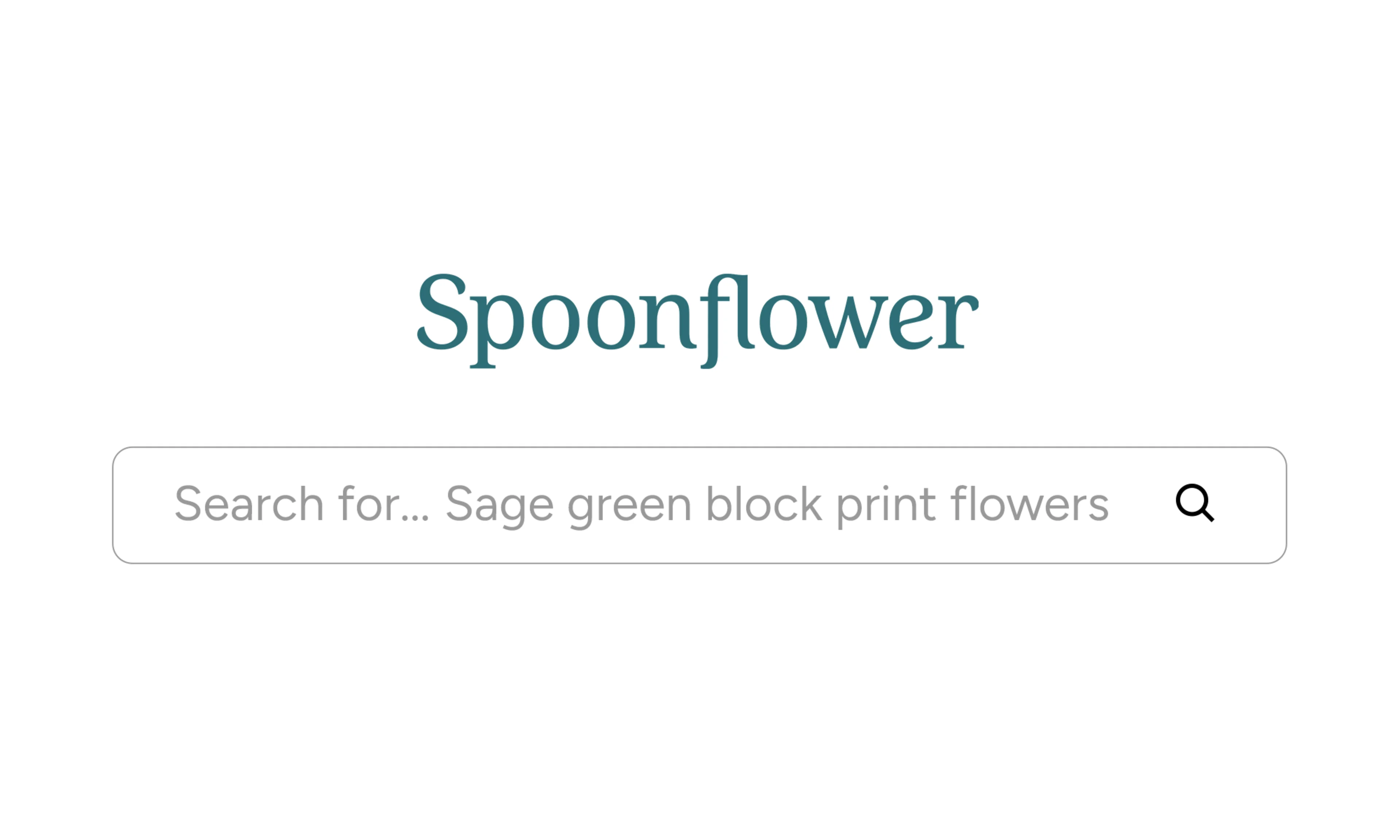Spoonflower search bar with long query entered in.
