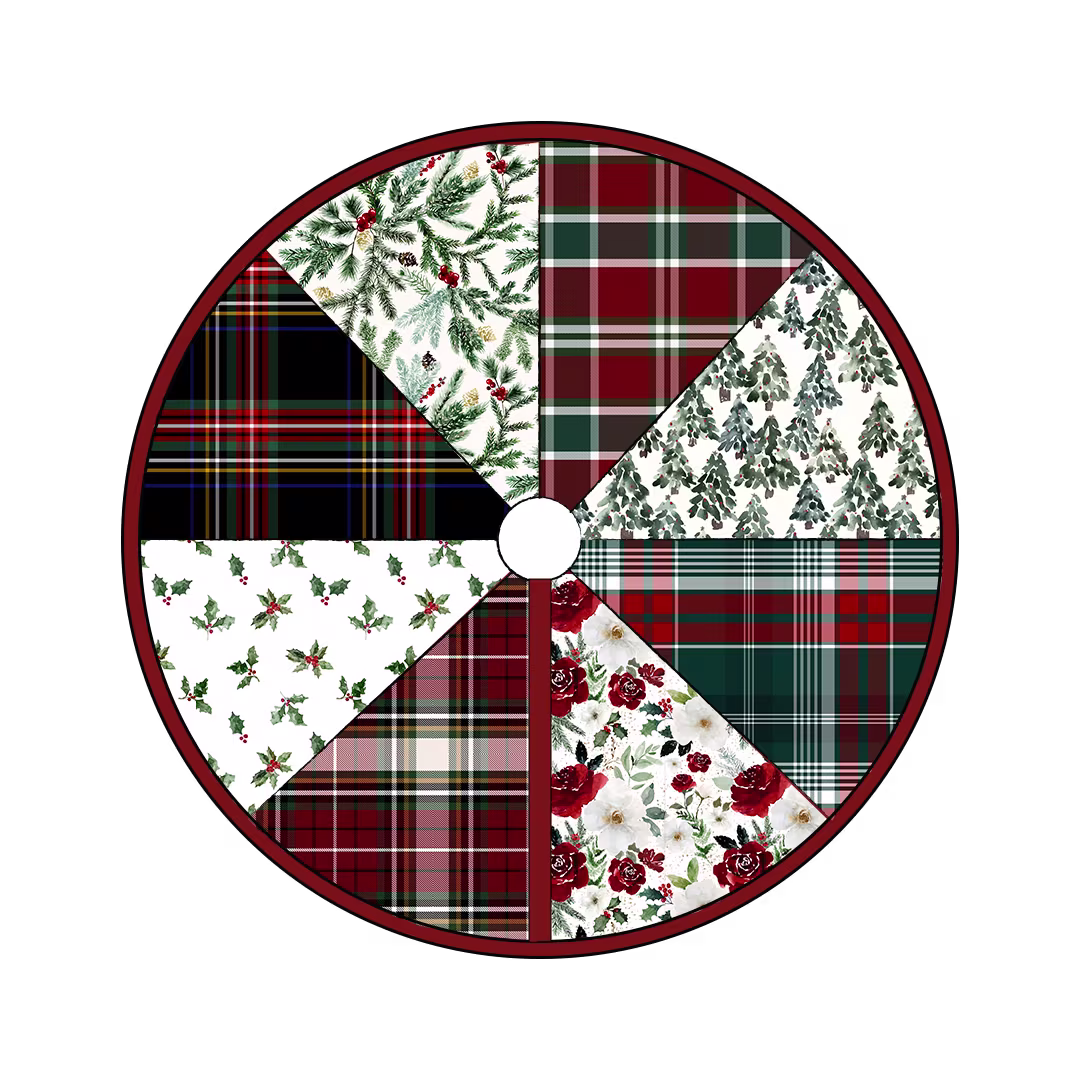 Mock up of Heather Handmade Shop Christmas Tree Skirt Sewing Pattern