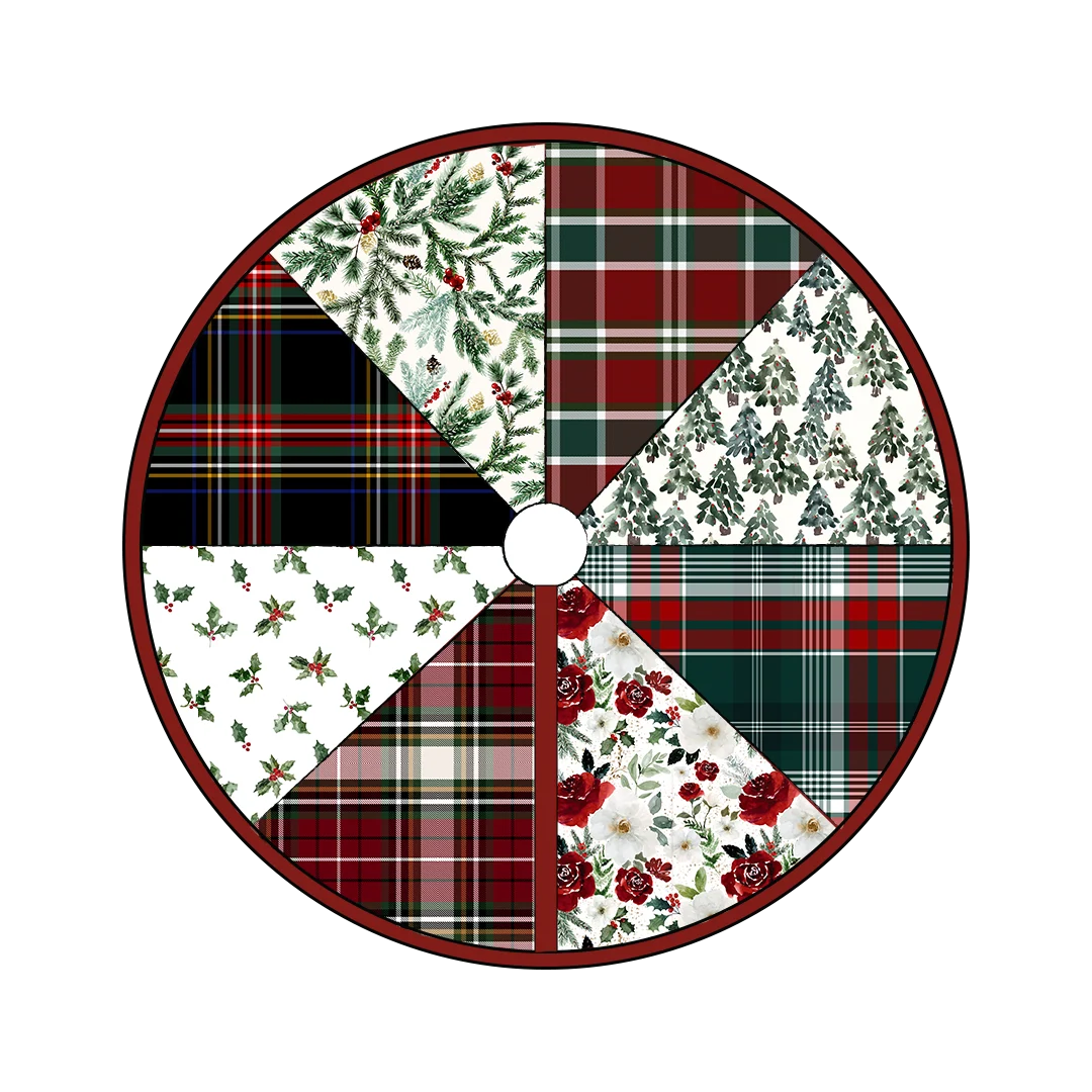 Mock up of Heather Handmade Shop Christmas Tree Skirt Sewing Pattern