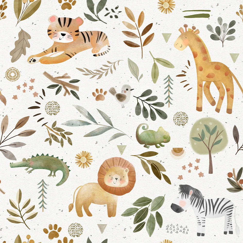 A sweet safari animal design by babyroomwallart