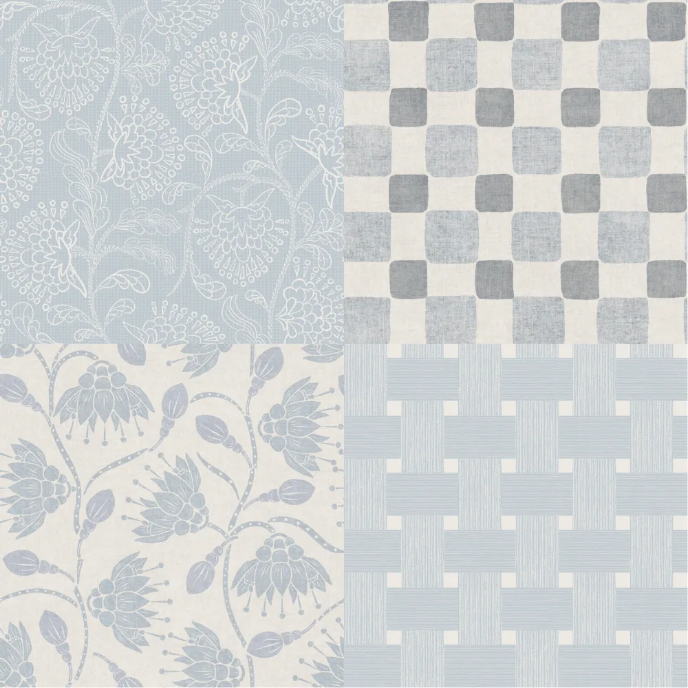 A grid of 4 farmhouse designs from monique_langlands