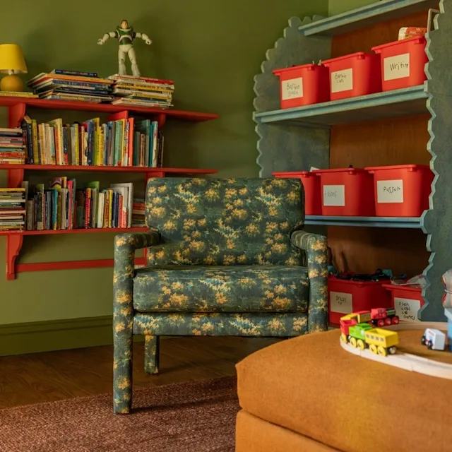 Japandi Concentric Lines in Moody Blue on Light Cream Linen Wabi Sabi Fa...