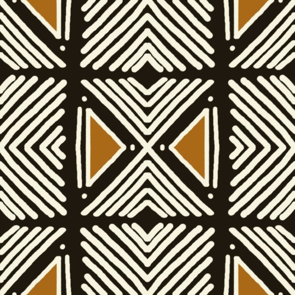 Tribal White Motif Wallpaper by designdn