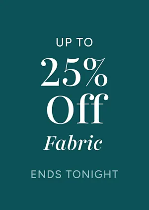 Up to 25% off fabric ends tonight
