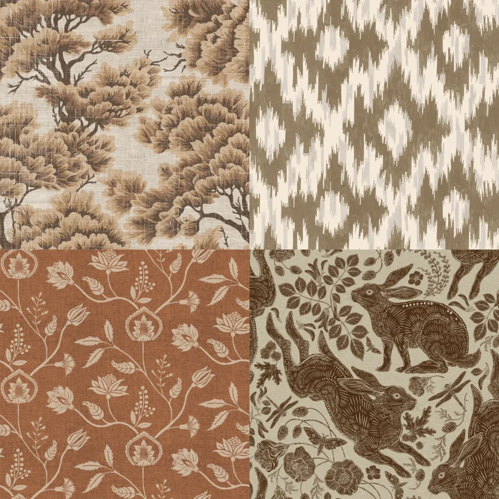 A grid of 4 statement neutral designs