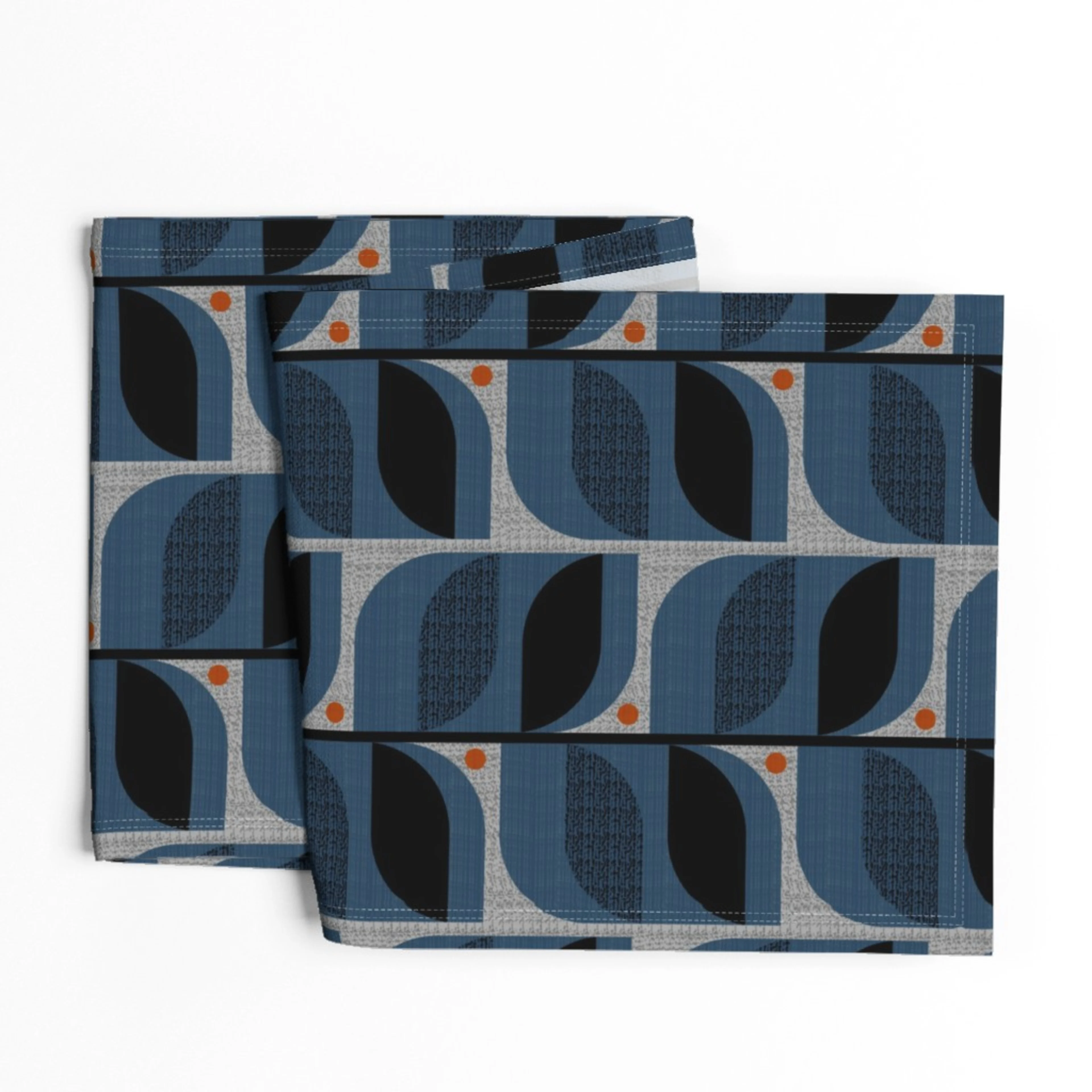 mid century modern tulips table runner