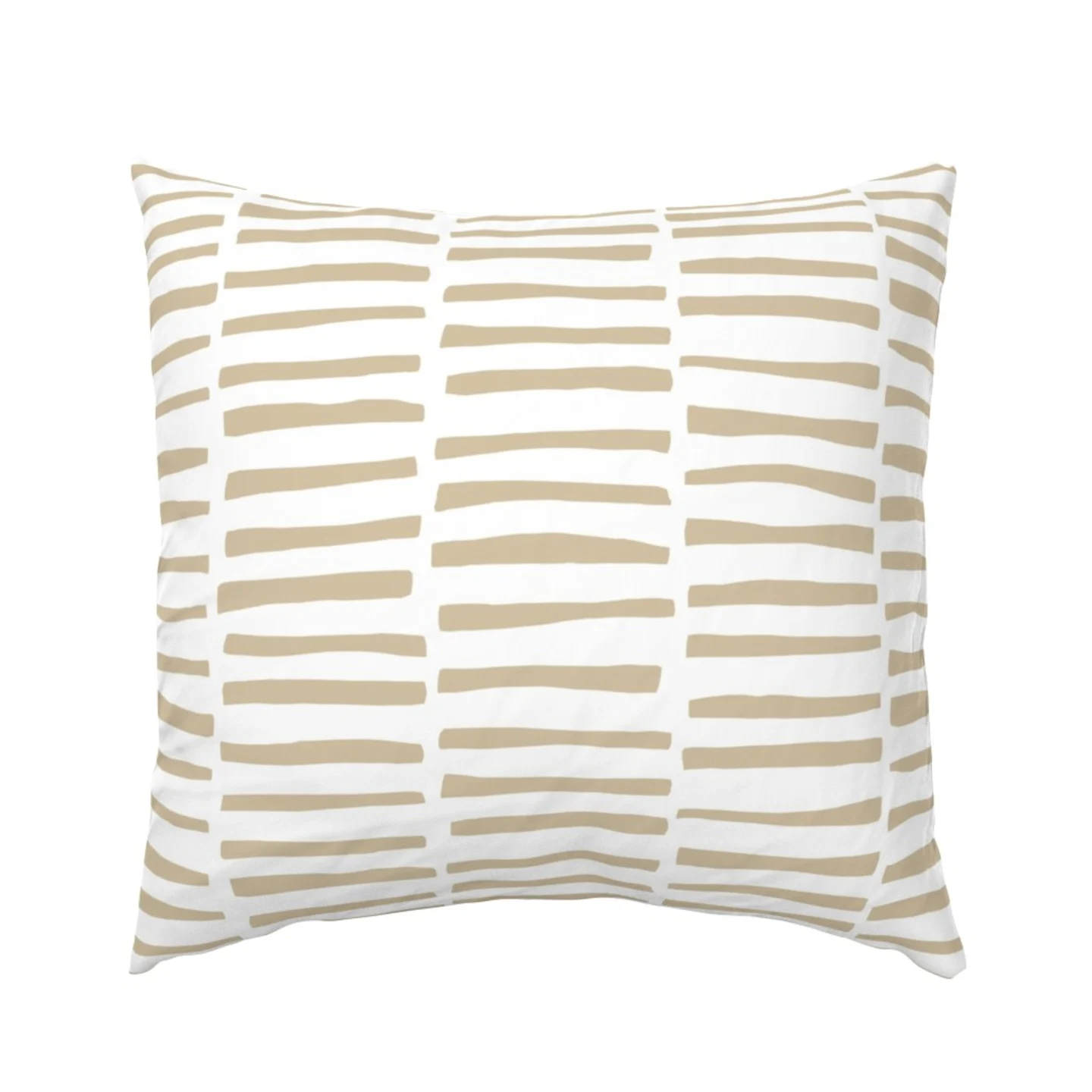 Neutral beige white geometric Euro sham