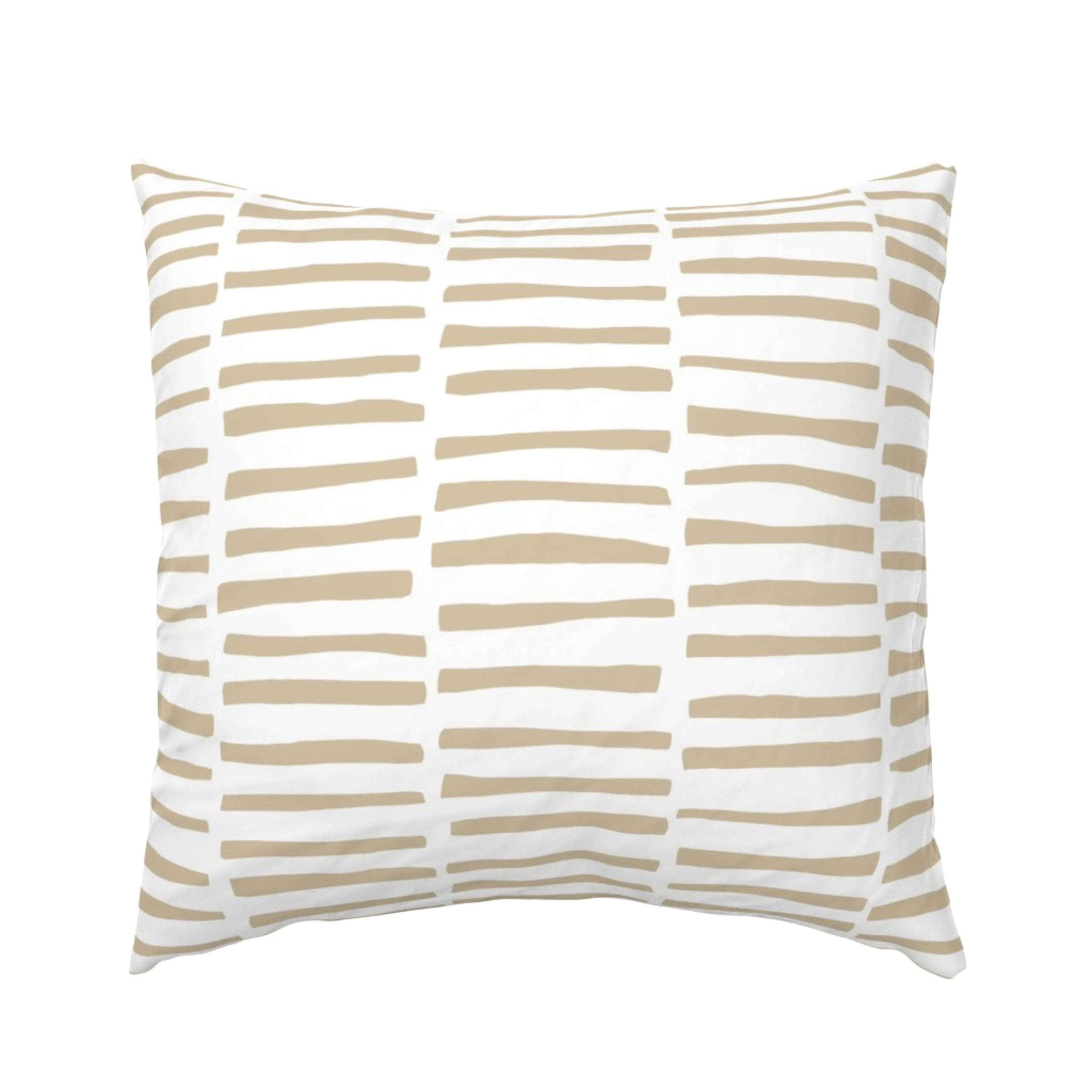 Neutral beige white geometric Euro sham