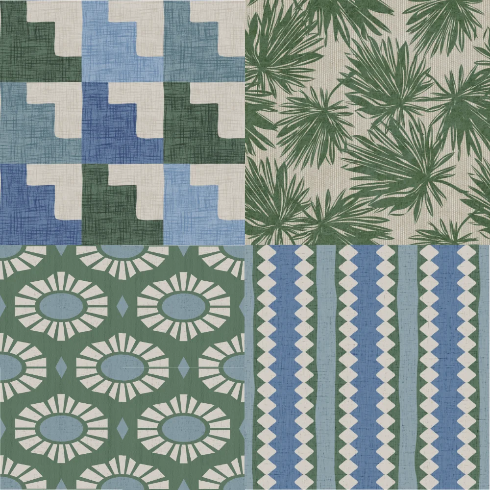 A grid of 4 boho designs from of_the_flora_