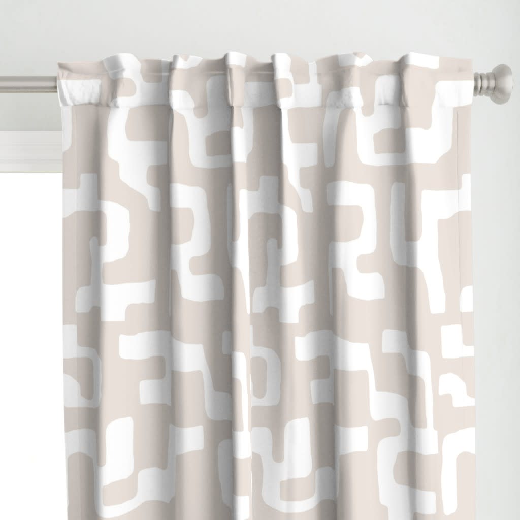 Neutral abstract curtains