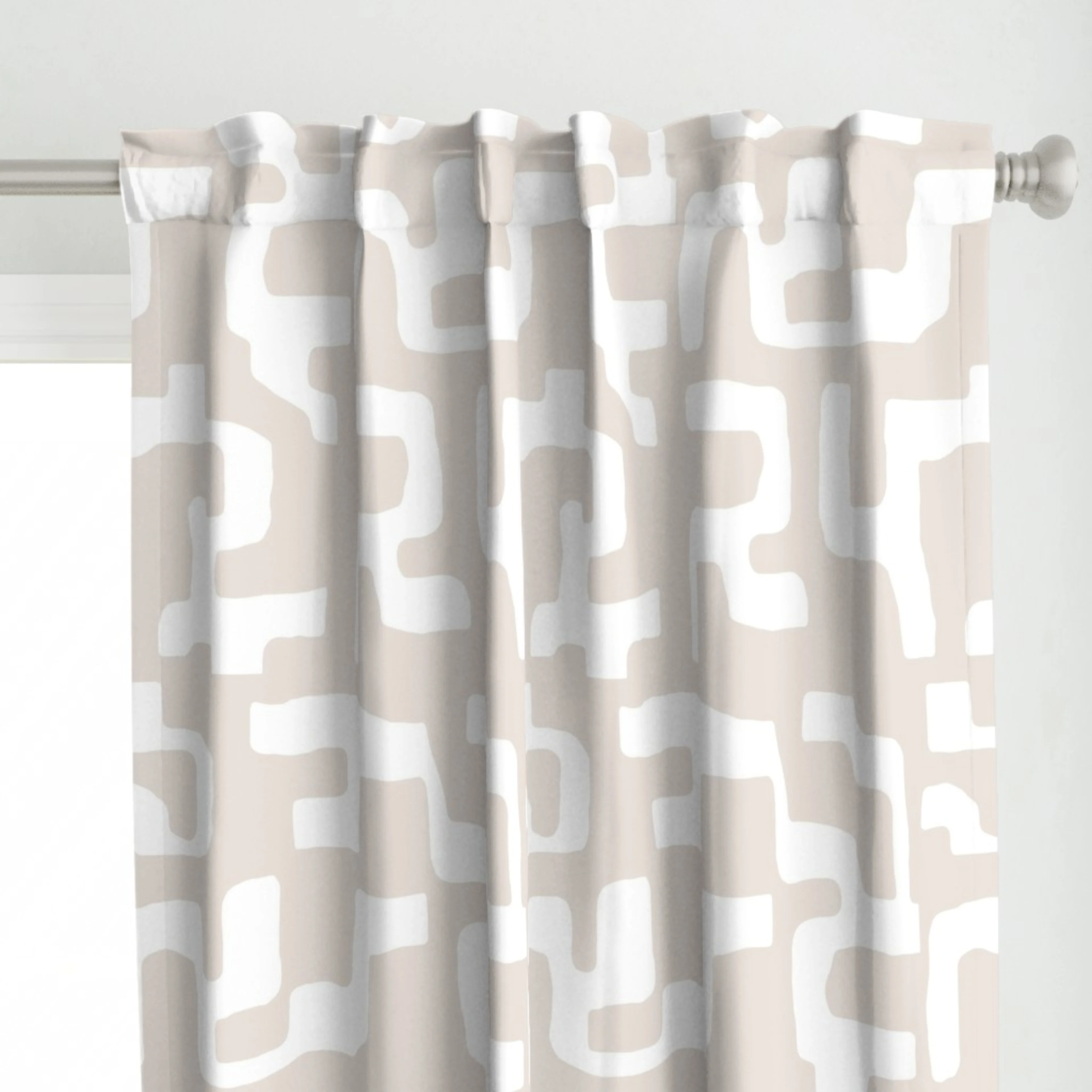Neutral abstract curtains