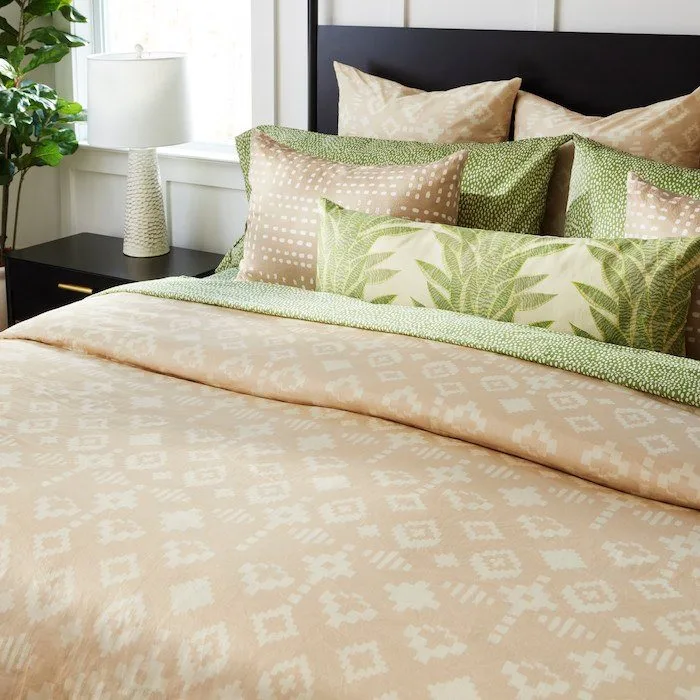 Detail view of Perennial Sateen Grand fabric texture highlighting the smooth sateen surface