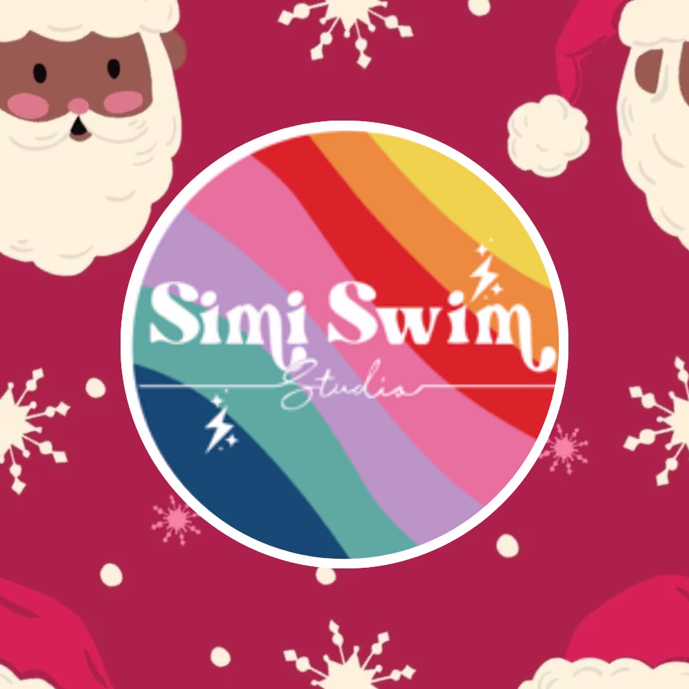 Black Santa design by simi_swim_studio with the designer logo.