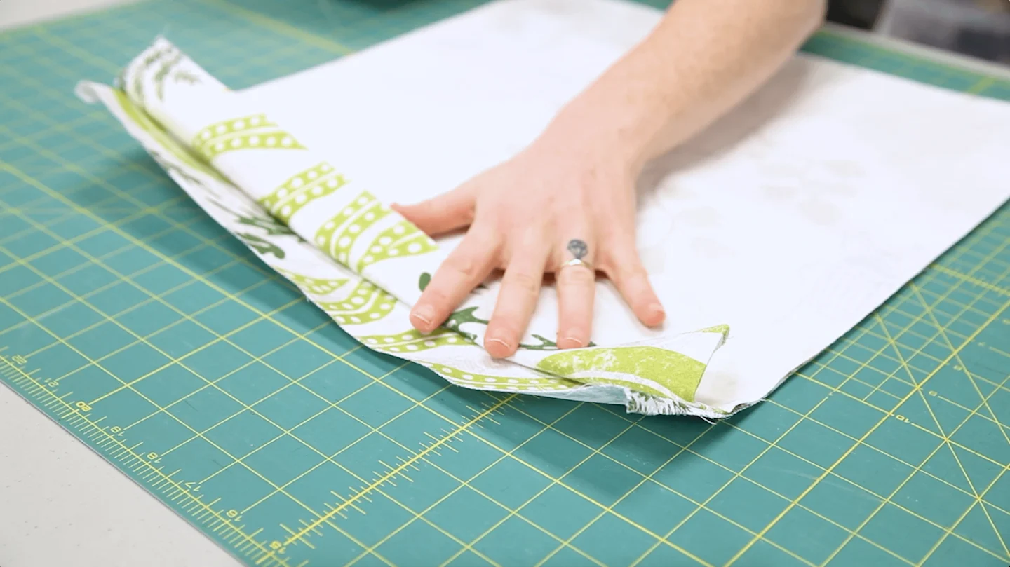 DIY Drawstring Backpack - fold down the top portion of the bag | Spoonflower Blog